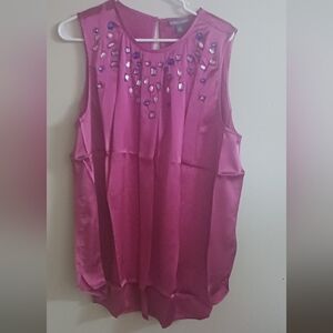 Jessica London Womens Sleeveless Pink Tunic Top 18w A-4